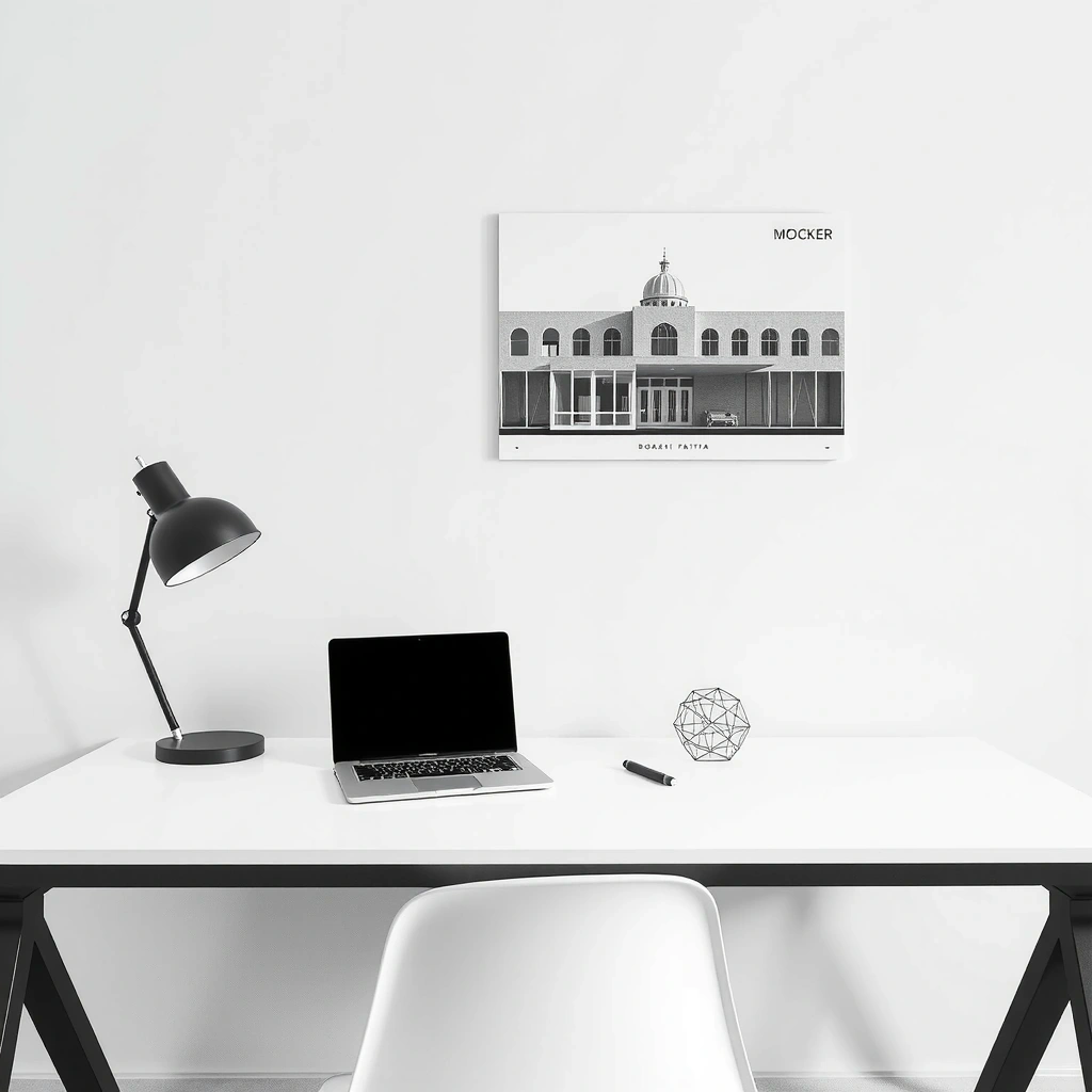 Minimalist workspace with clean desk setup